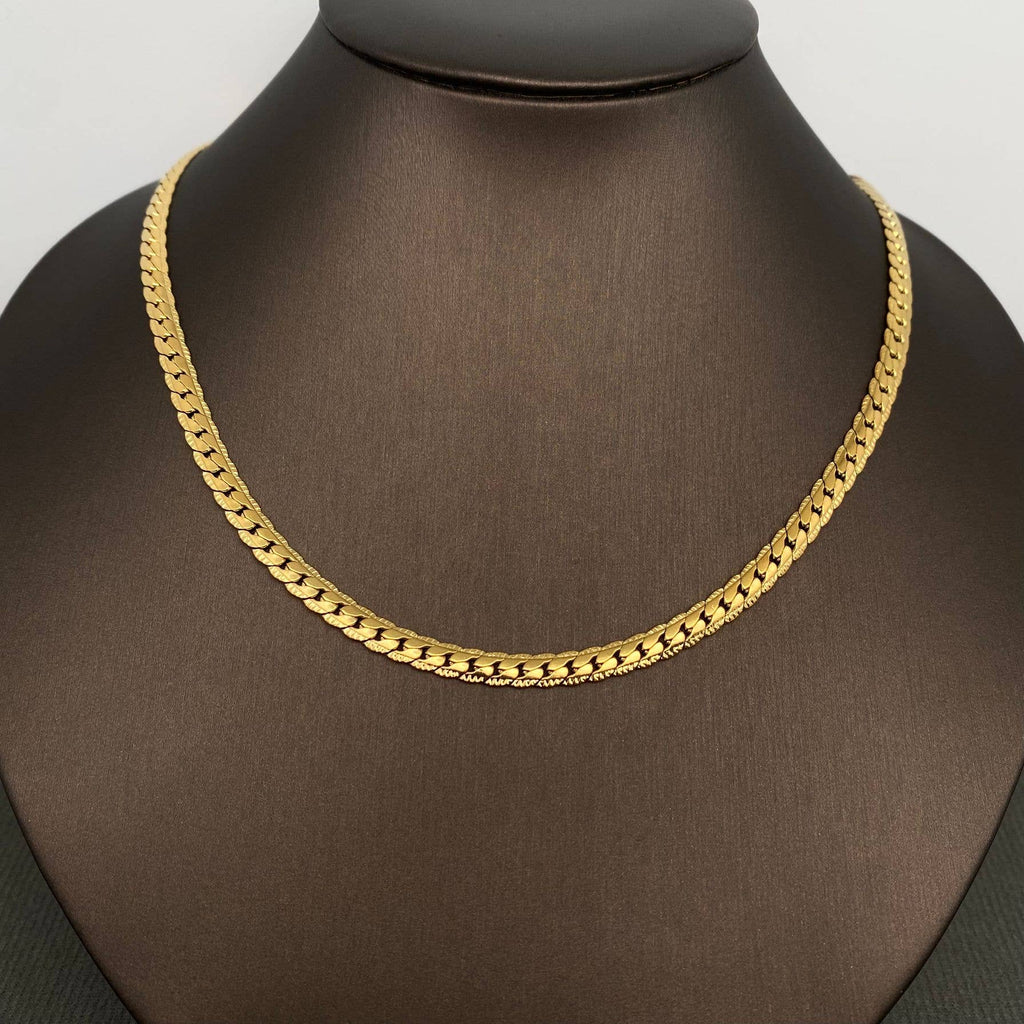 Men's Stainless Steel Chain Necklace - 21.65in - finish detail | Veloria