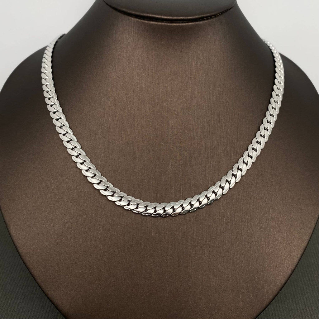 Men's Stainless Steel Chain Necklace - 21.65in - full view | Veloria