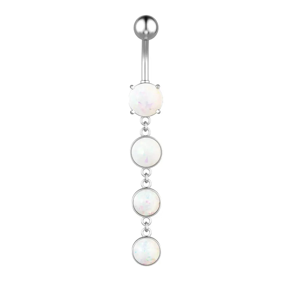 Opal Drops Belly Button Ring - 14G surgical steel | Veloria