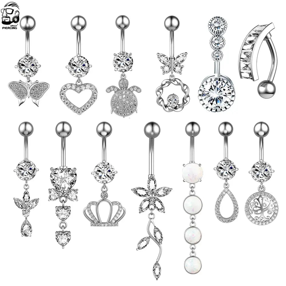 Belly Button Ring designs collection - all 21 dangle styles | Veloria