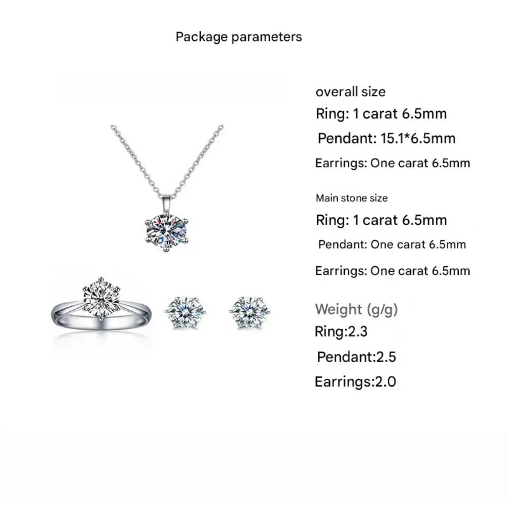 925 Silver Zircon Jewelry Set - zircon brilliance close-up | Veloria