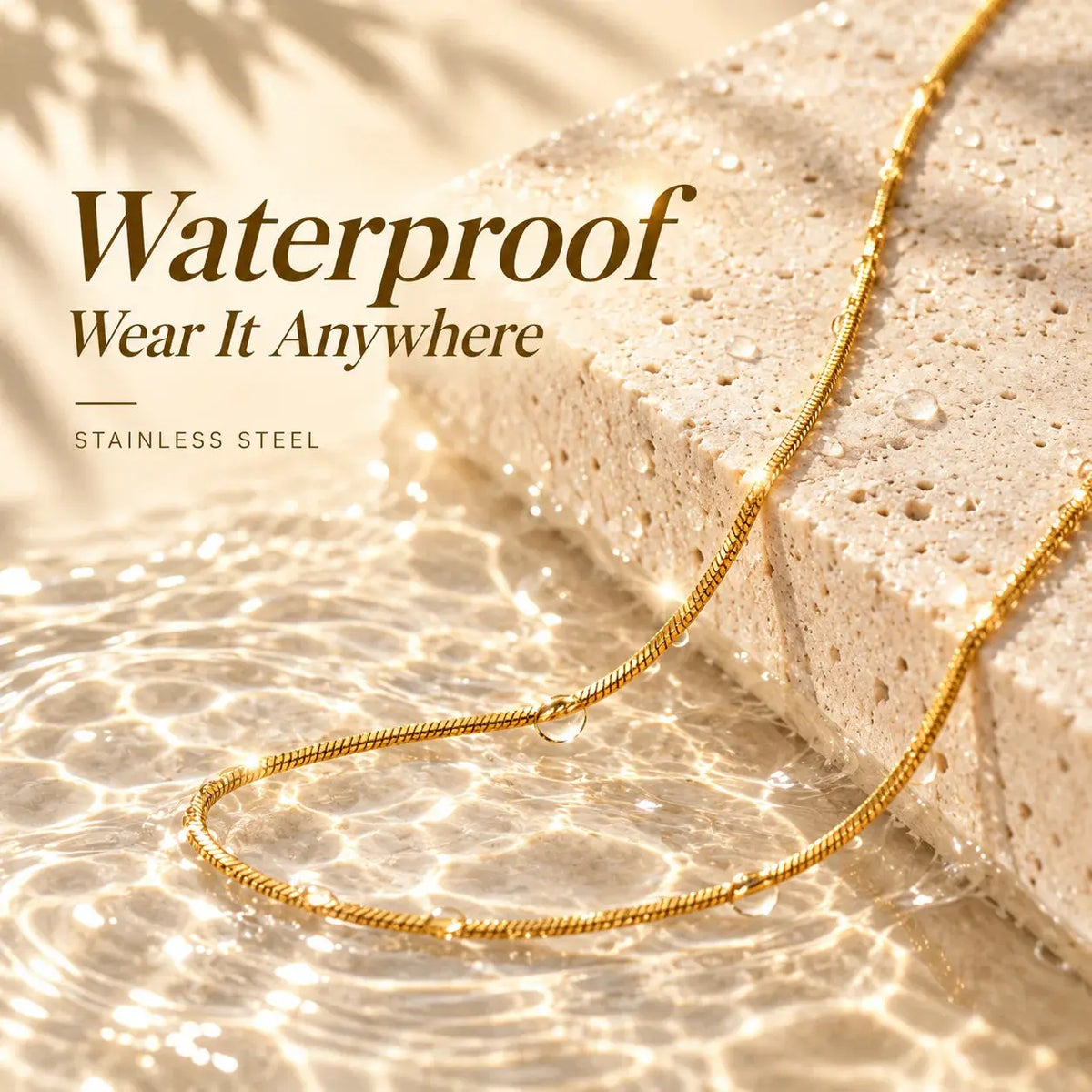 Snake Chain Necklace - Layered 316L Steel - close-up detail | Veloria