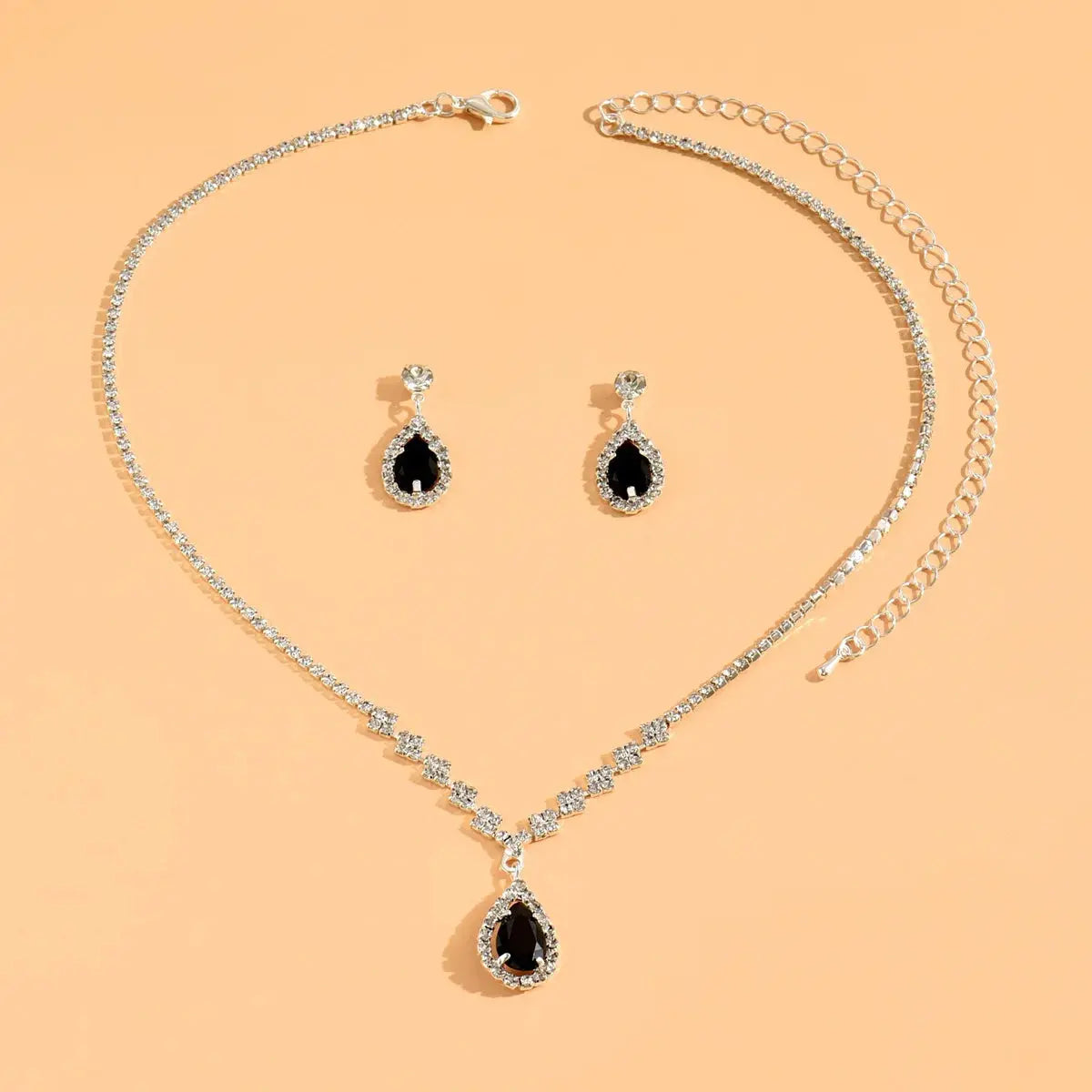 Water Drop Jewelry Set - complete set flat lay | Veloria