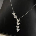 Moissanite Y Necklace - S925 Full Diamond Style - worn by model | Veloria