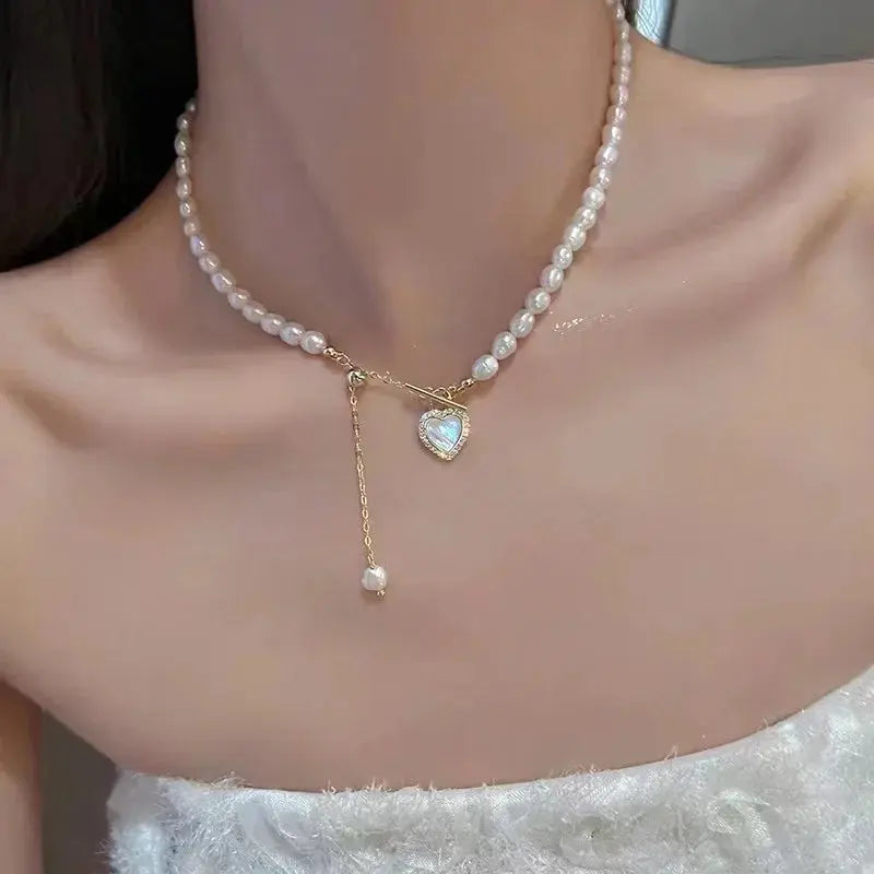 Rose Flower Y Necklace - Vintage Romantic - side view 5 | Veloria