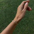Water Drop Necklace Set - Clear Dewdrop Jewelry - side view | Veloria