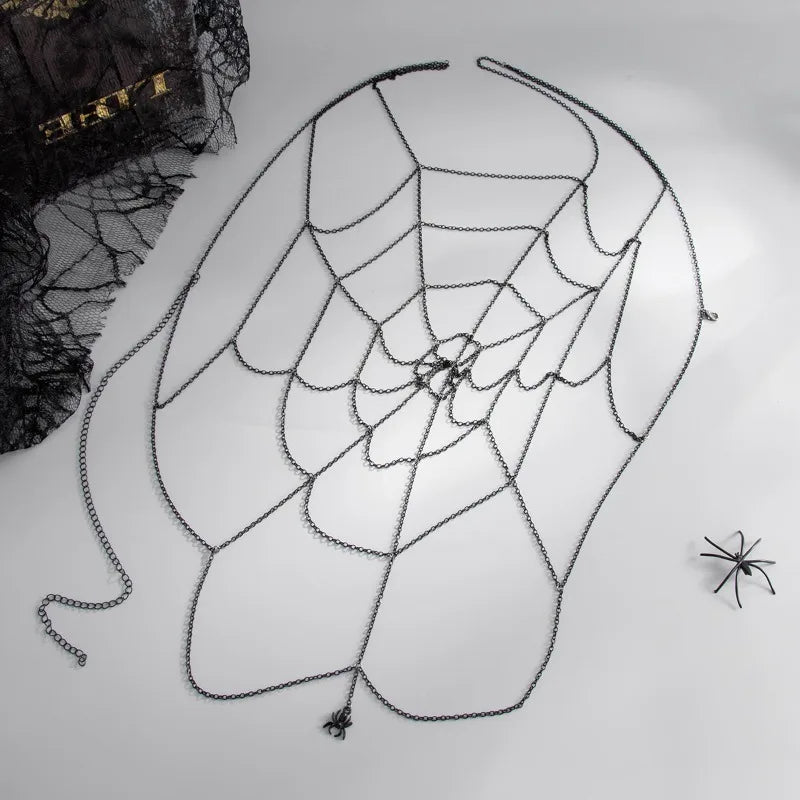 Spider Web Body Chain - backless dress styling | Veloria
