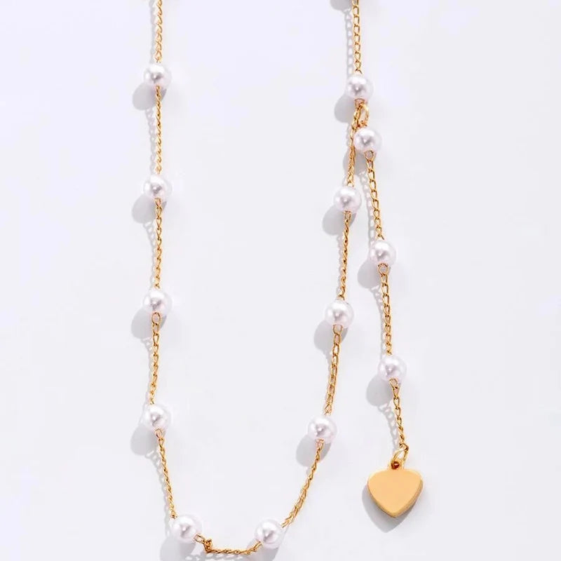 Vintage pearl belly body chain waist belt for women - styled look | Veloria