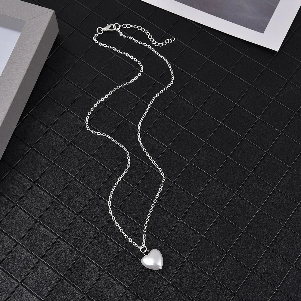 Double Layer Pearl Choker Necklace - side view | Veloria