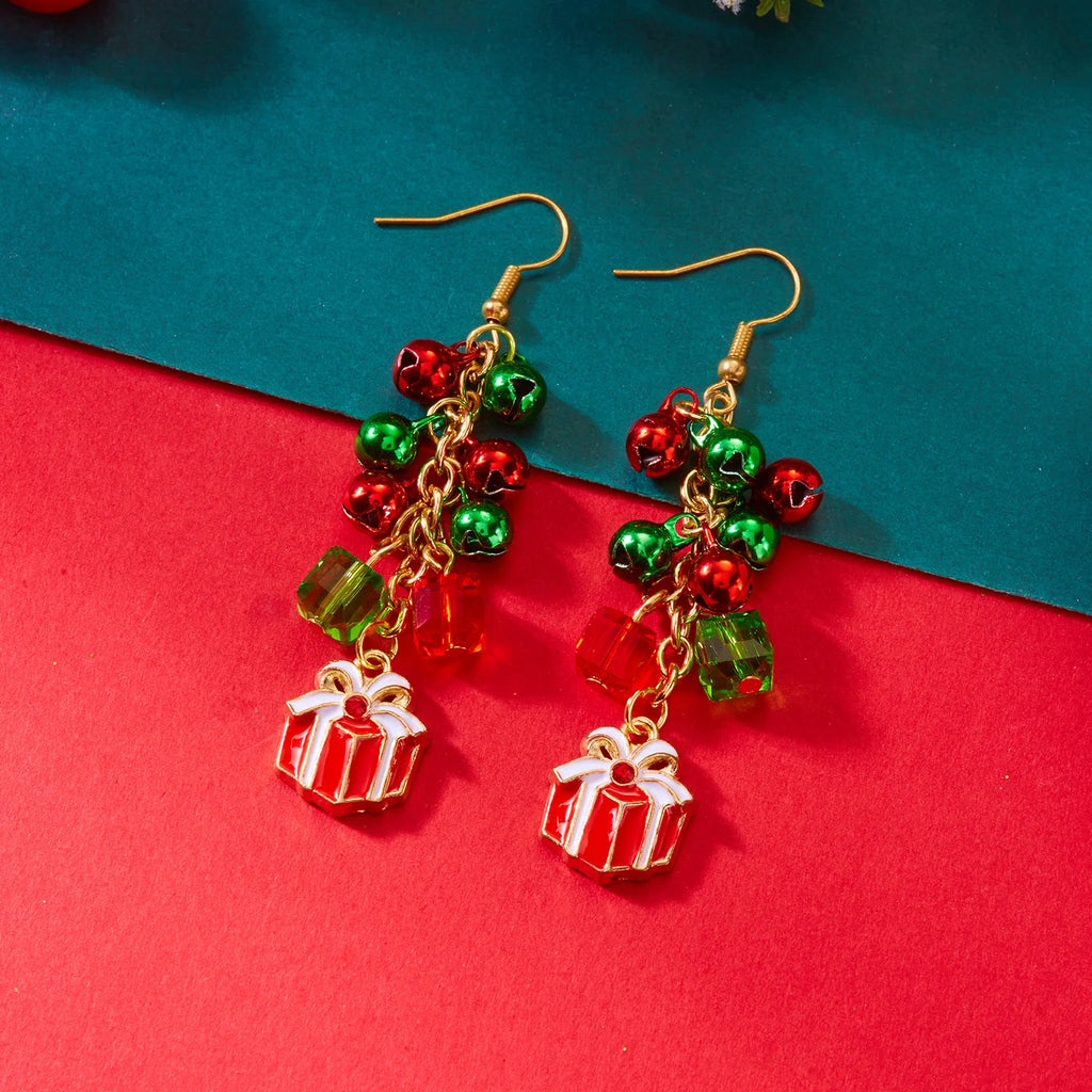 Christmas Dangle Earrings - Santa charm detail | Veloria