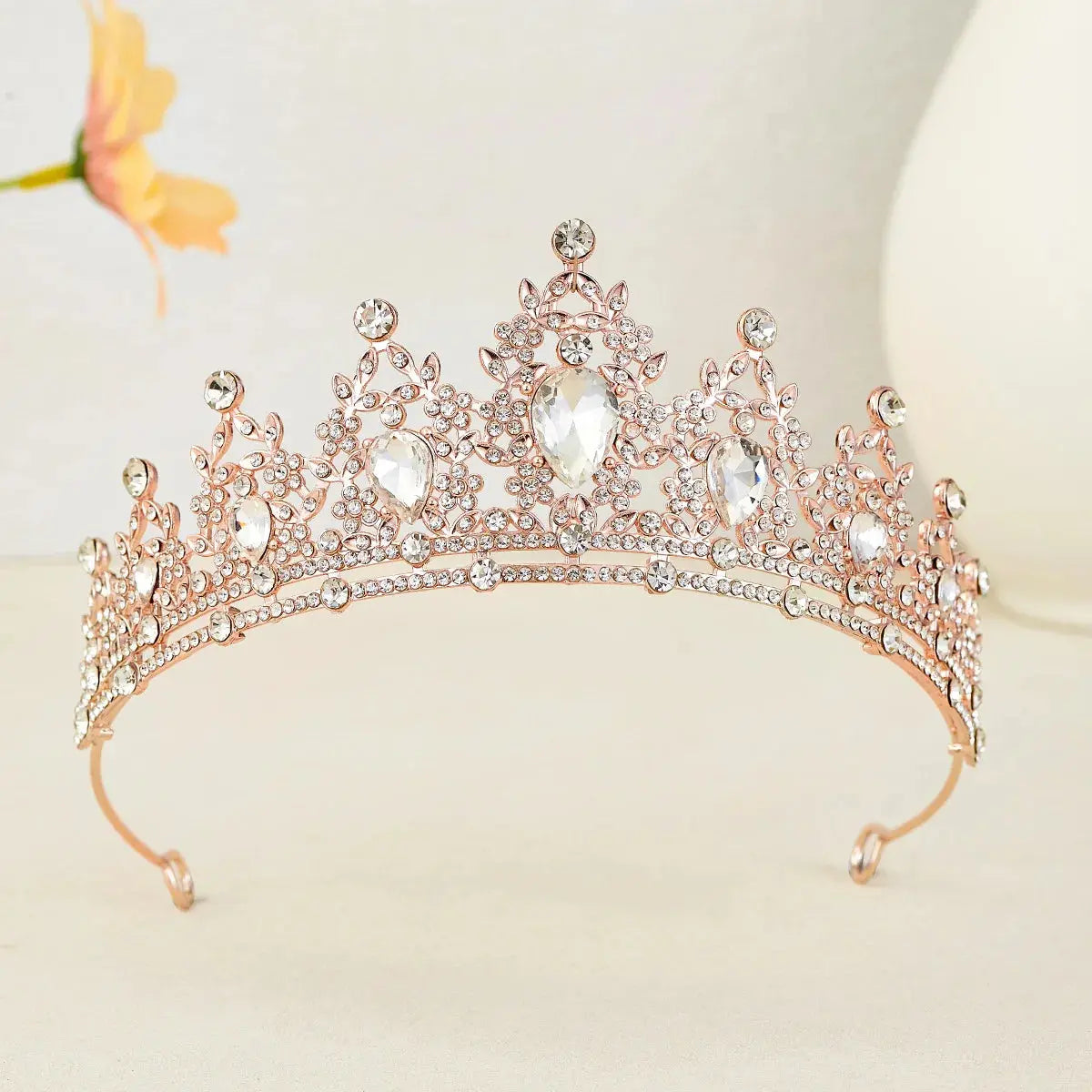 Bridal Tiara Crown crystal detail close-up | Veloria