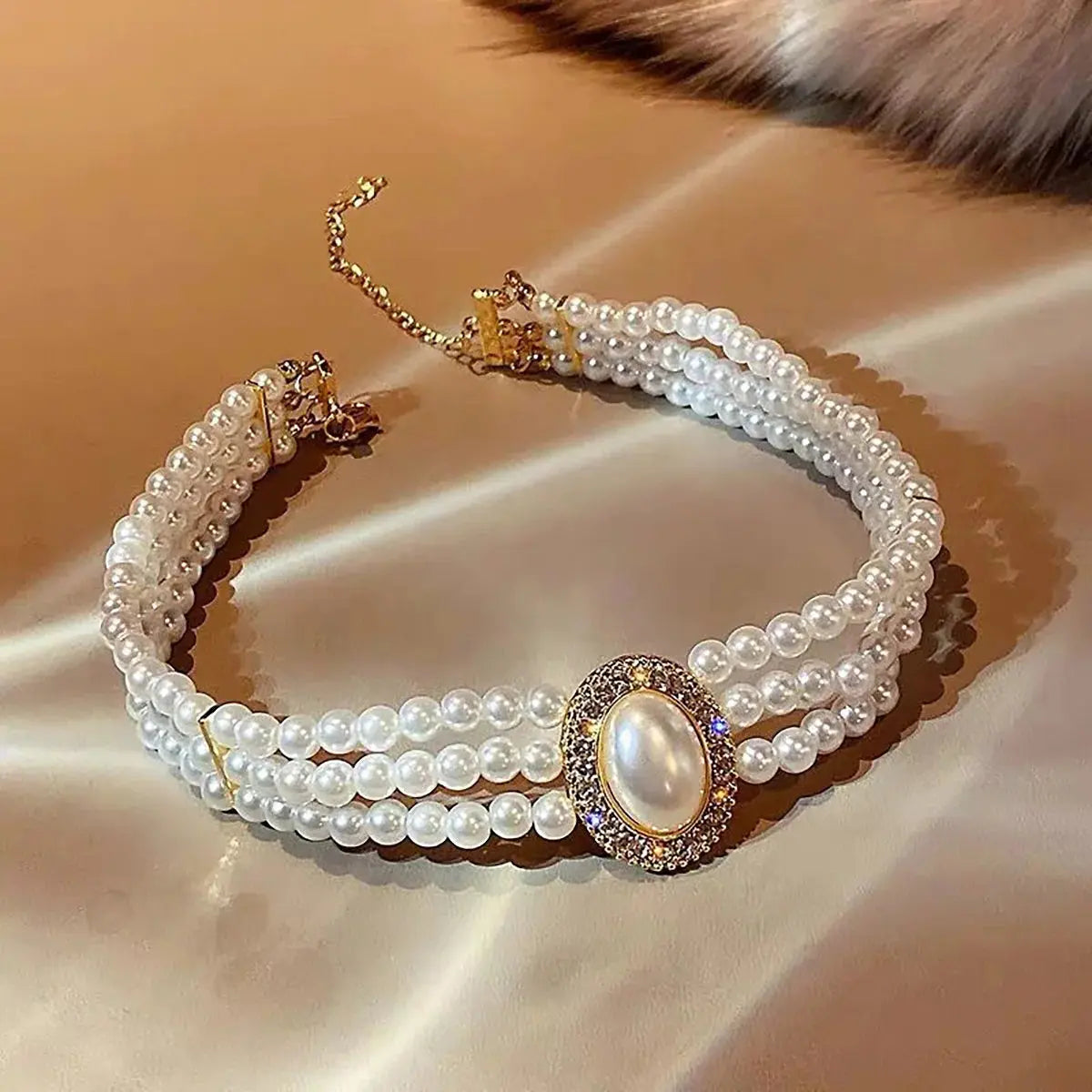 Bridal Pearl Necklace Set - complete set view | Veloria