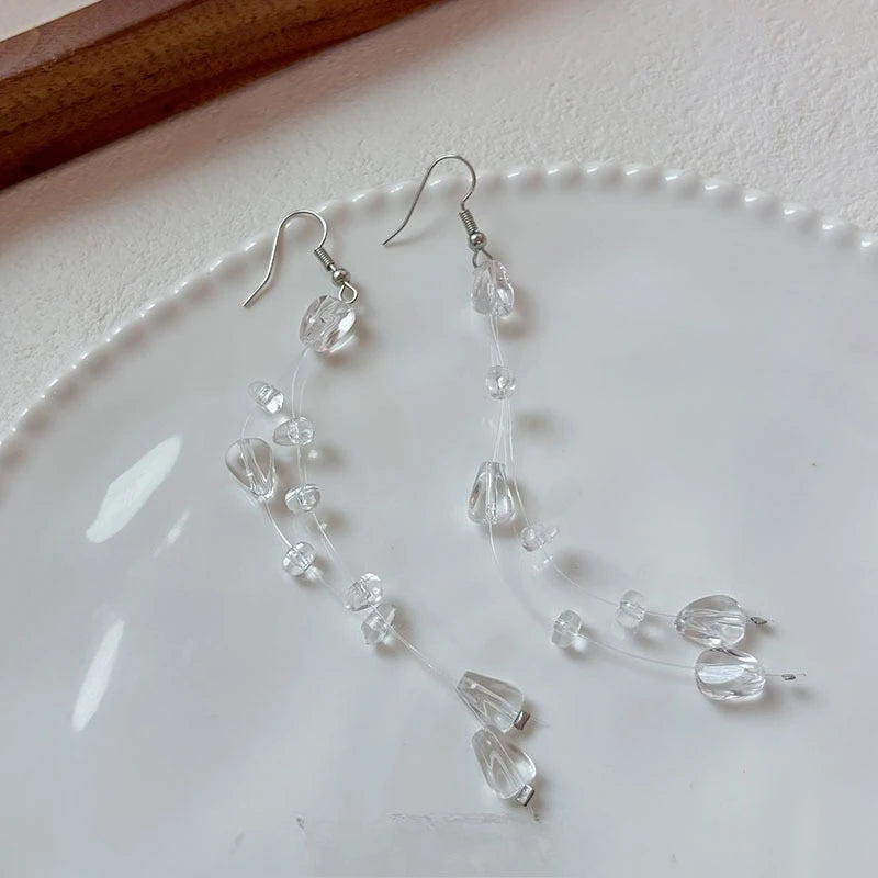 Water Drop Necklace & Earrings Set - Glass - detail view | Veloria
