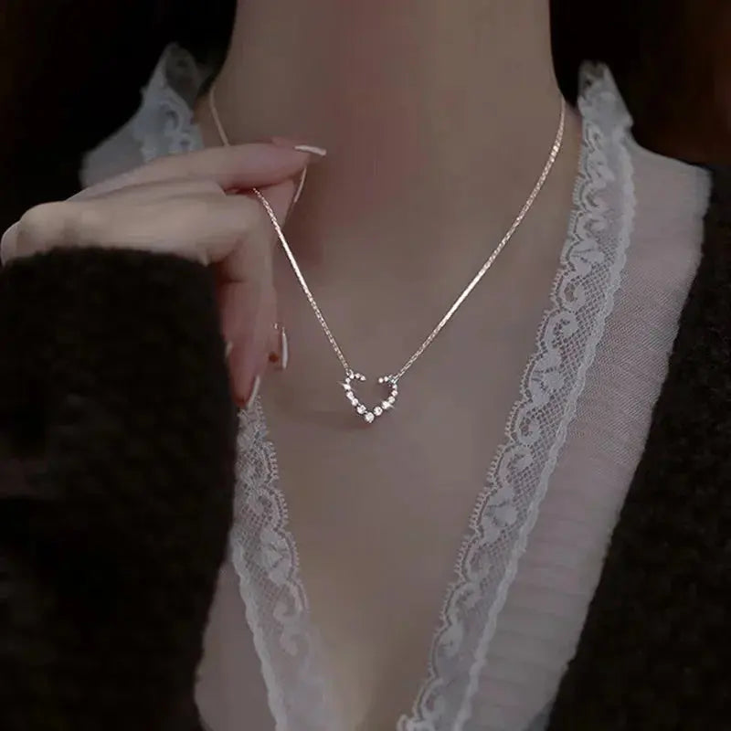 Rose Flower Y Necklace - Vintage Romantic - angle view 9 | Veloria