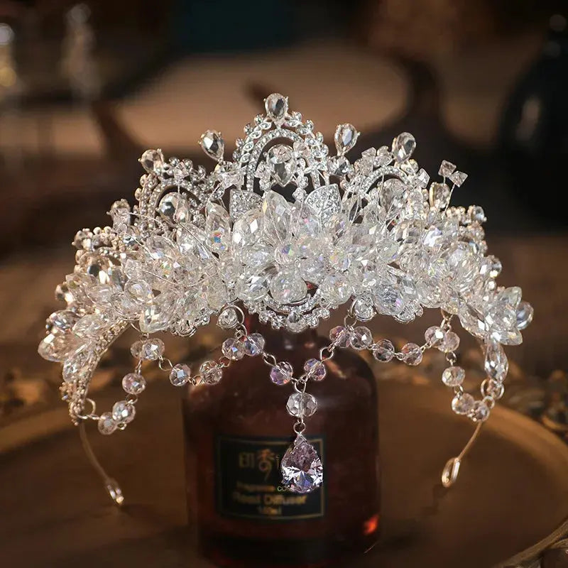Baroque Crystal Bridal Tiara style detail | Veloria