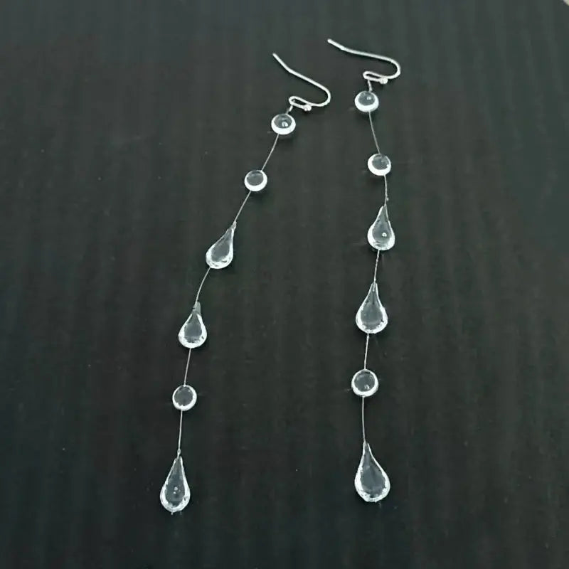 Dewdrop Tassel Earrings - tassel drape view | Veloria