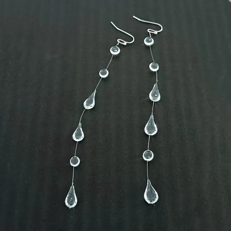 Dewdrop Tassel Earrings - tassel drape view | Veloria
