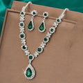Geometric Water Drop Jewelry Set - pendant close-up | Veloria