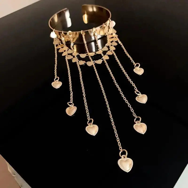 Upper Arm Chain Bracelet - Tassel Star Heart Armband - gift ready | Veloria