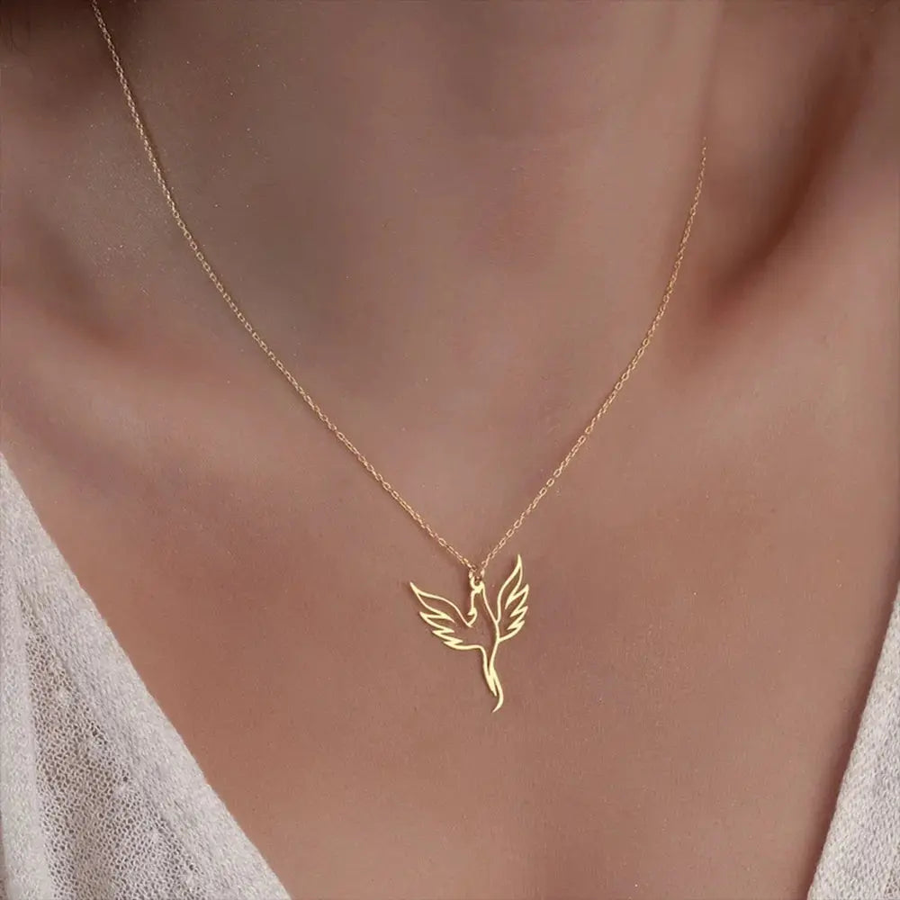 Phoenix Necklace - necklace flat lay | Veloria