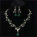 Rhinestone Flower Jewelry Set - Zircon Crystal - side view 5 | Veloria