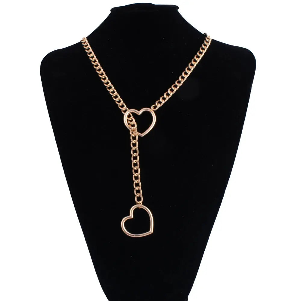 Heart Slip Chain Necklace - adjustable heart slider detail | Veloria