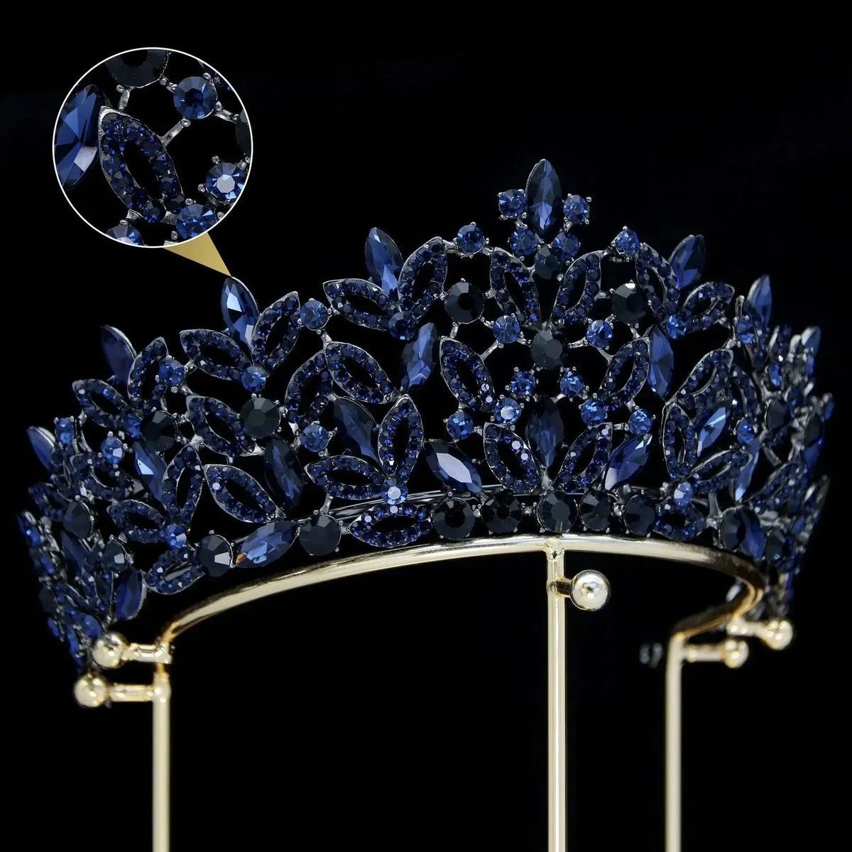 Baroque Crystal Bridal Tiara color detail | Veloria