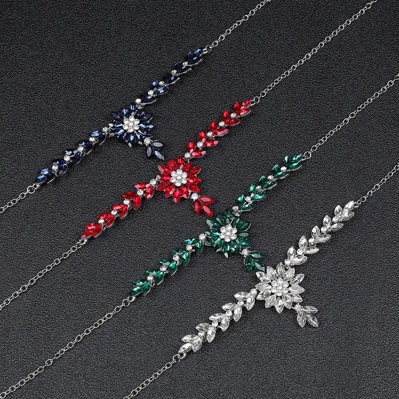 Flower Crystal Wedding Jewelry Set - Vintage - product view | Veloria