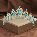 Bridal Tiara Crown - Rhinestone Crystal Headpiece - side view 5 | Veloria