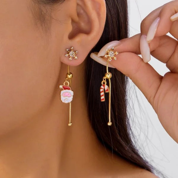 Christmas Dangle Earrings - xmas tree earring detail | Veloria