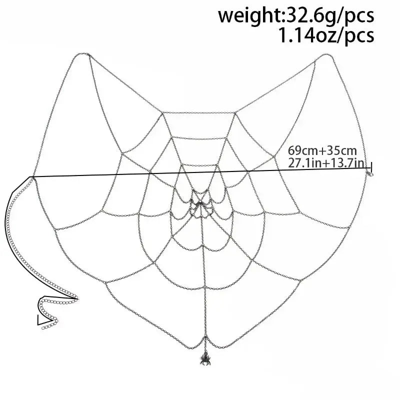 Spider Web Body Chain - adjustable harness fit | Veloria