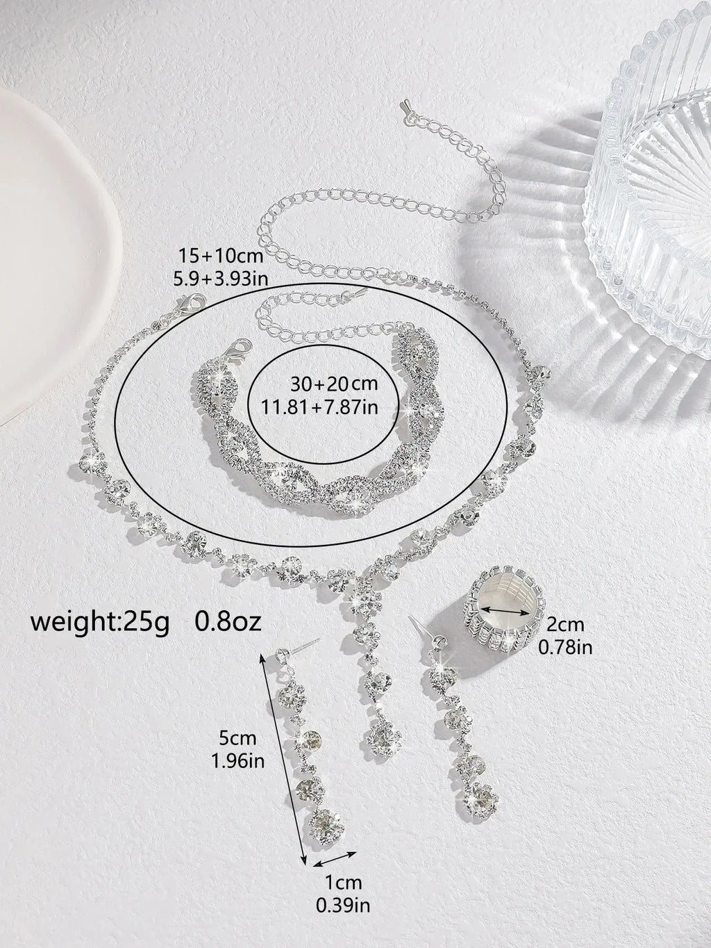 Sunflower Jewelry Set - matching earrings and bracelet | Veloria