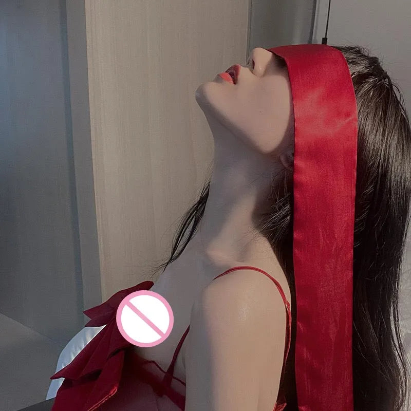 Silk Sleep Eye Mask - pink silk-feel eye cover | Veloria