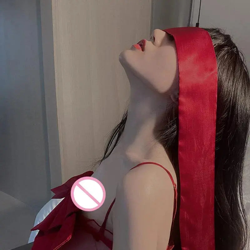 Silk Sleep Eye Mask - pink silk-feel eye cover | Veloria