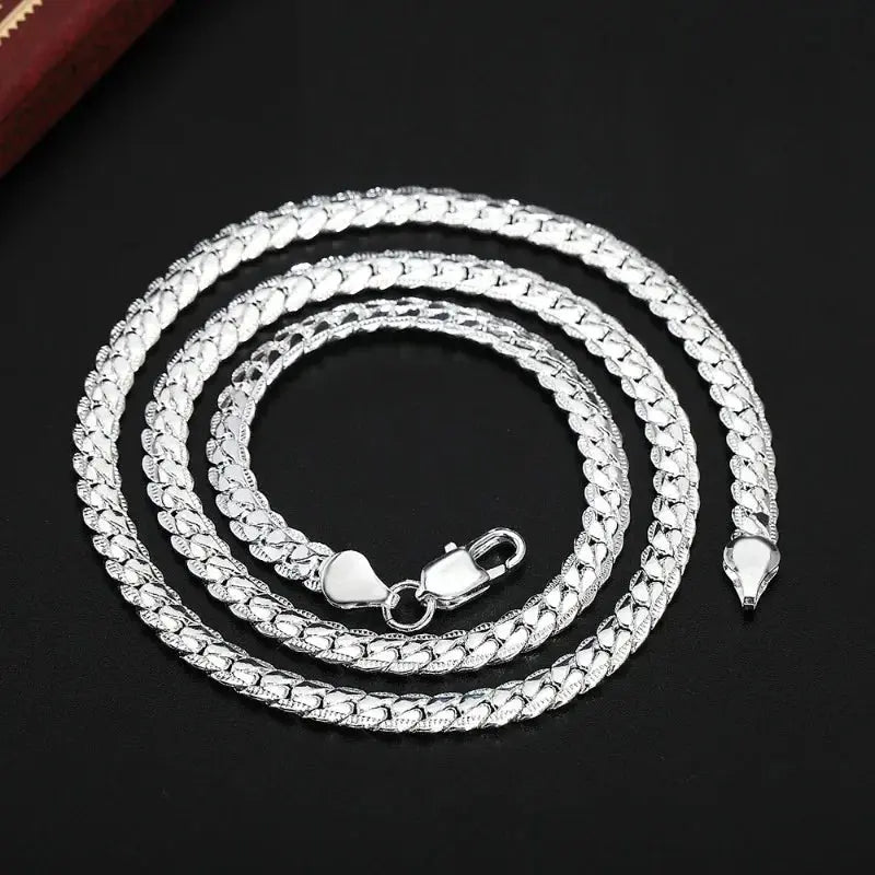 Sterling Silver Snake Chain Necklace - length options styling | Veloria