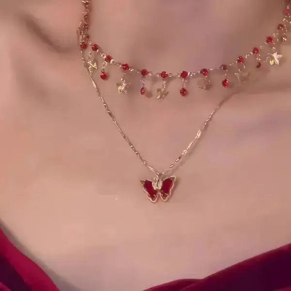 Butterfly Choker Necklace - choker flat lay | Veloria