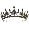Baroque Geometric Crystal Tiara - Big Rhinestone Crown - side view 5 | Veloria