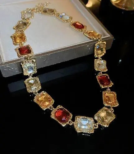 Butterfly Choker Necklace - Rhinestone Crystal - product view | Veloria