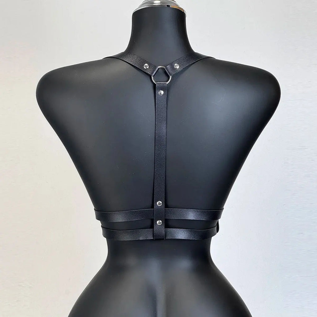 Leather Harness Waist Belt - over dress styling | Veloria