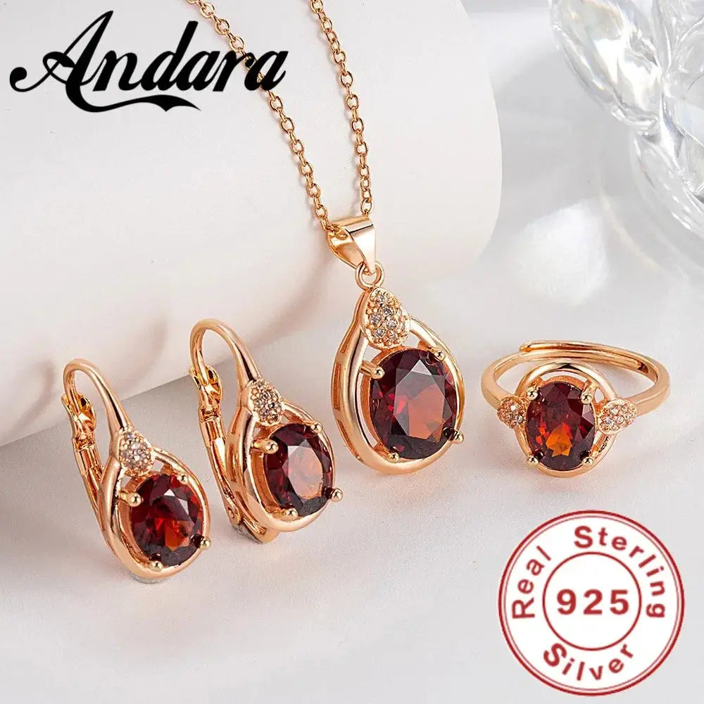 Ruby Jewelry Set - gift ready fine jewelry | Veloria