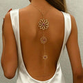 Bohemian Floral Back Chain Necklace - gift ready view | Veloria