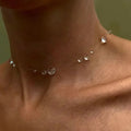 Invisible Clear Water Drop Choker Necklace - gift ready view | Veloria
