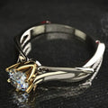 Moissanite Ring - 18K Gold Plated Wedding - sparkle detail | Veloria