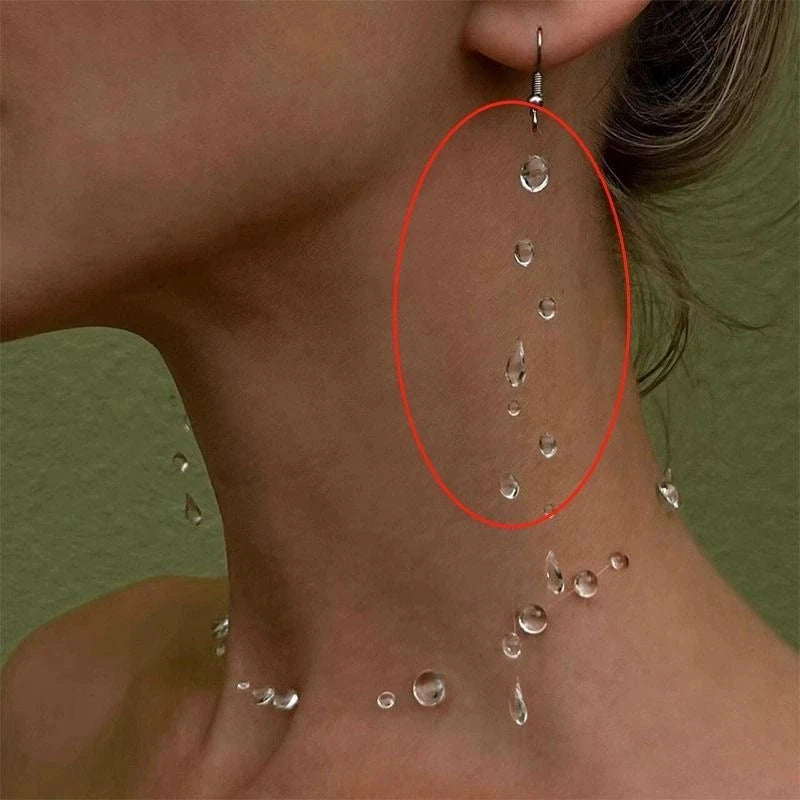 Clear Water Drop Necklace & Bracelet Set - gift ready view | Veloria