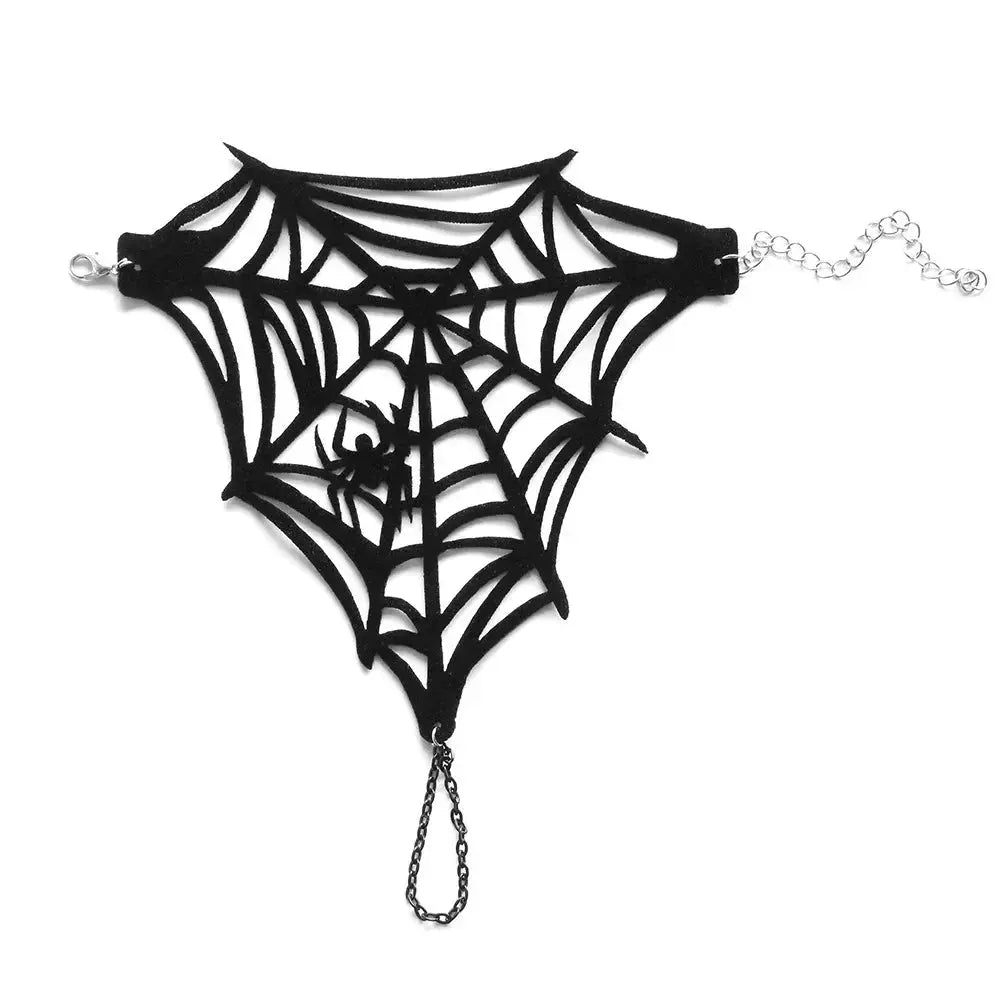 Black Velvet Gothic Bracelet - Thorn Design - sparkle detail | Veloria