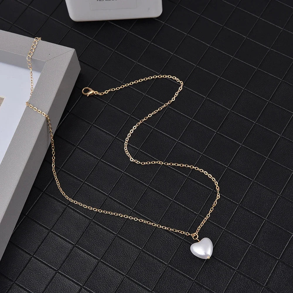 Double Layer Pearl Choker Necklace worn by model | Veloria