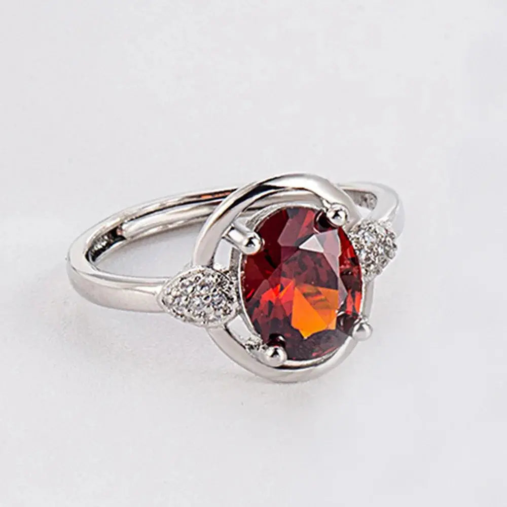 Ruby Jewelry Set - sterling silver stamp detail | Veloria