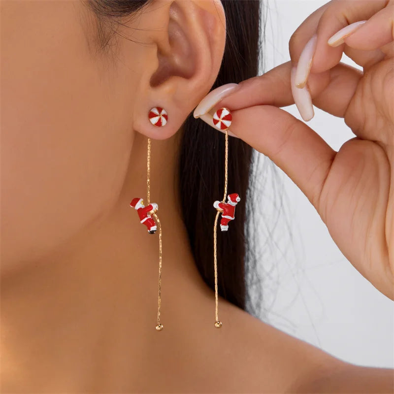 Christmas Dangle Earrings - Santa Snowman Snowflake - product detail 16 | Veloria