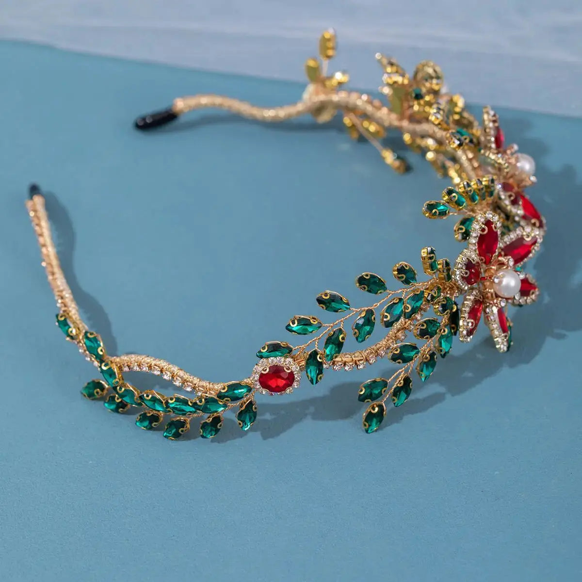 Crystal Pearl Headband Tiara worn styling | Veloria