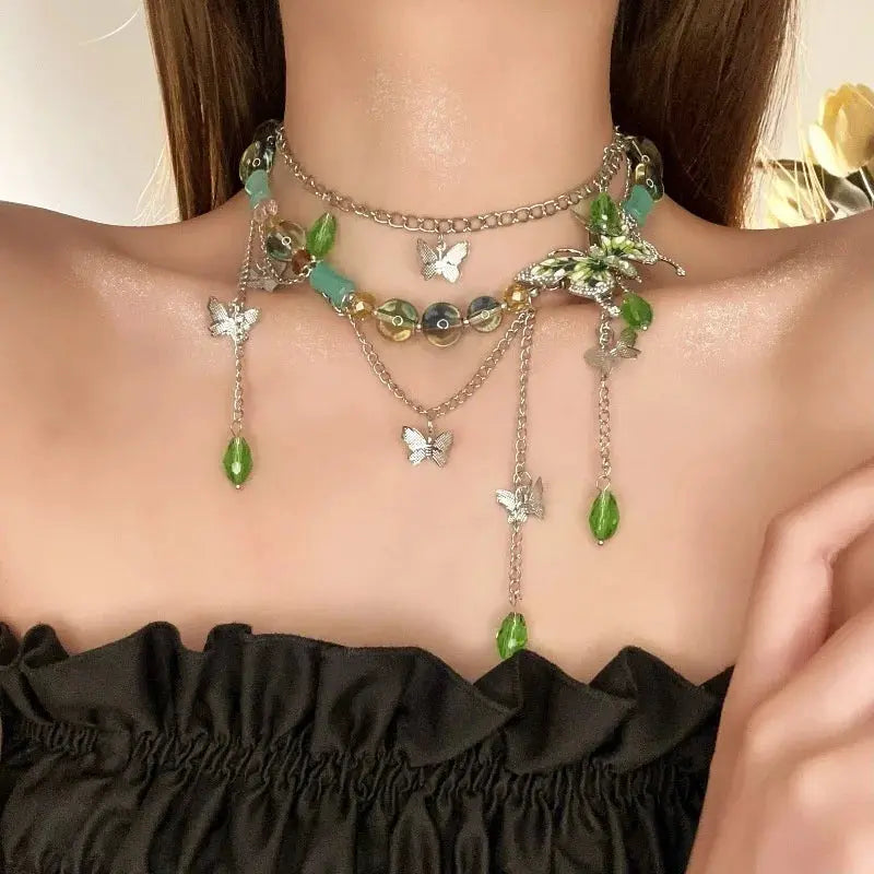 Butterfly Choker Necklace - romantic style detail | Veloria